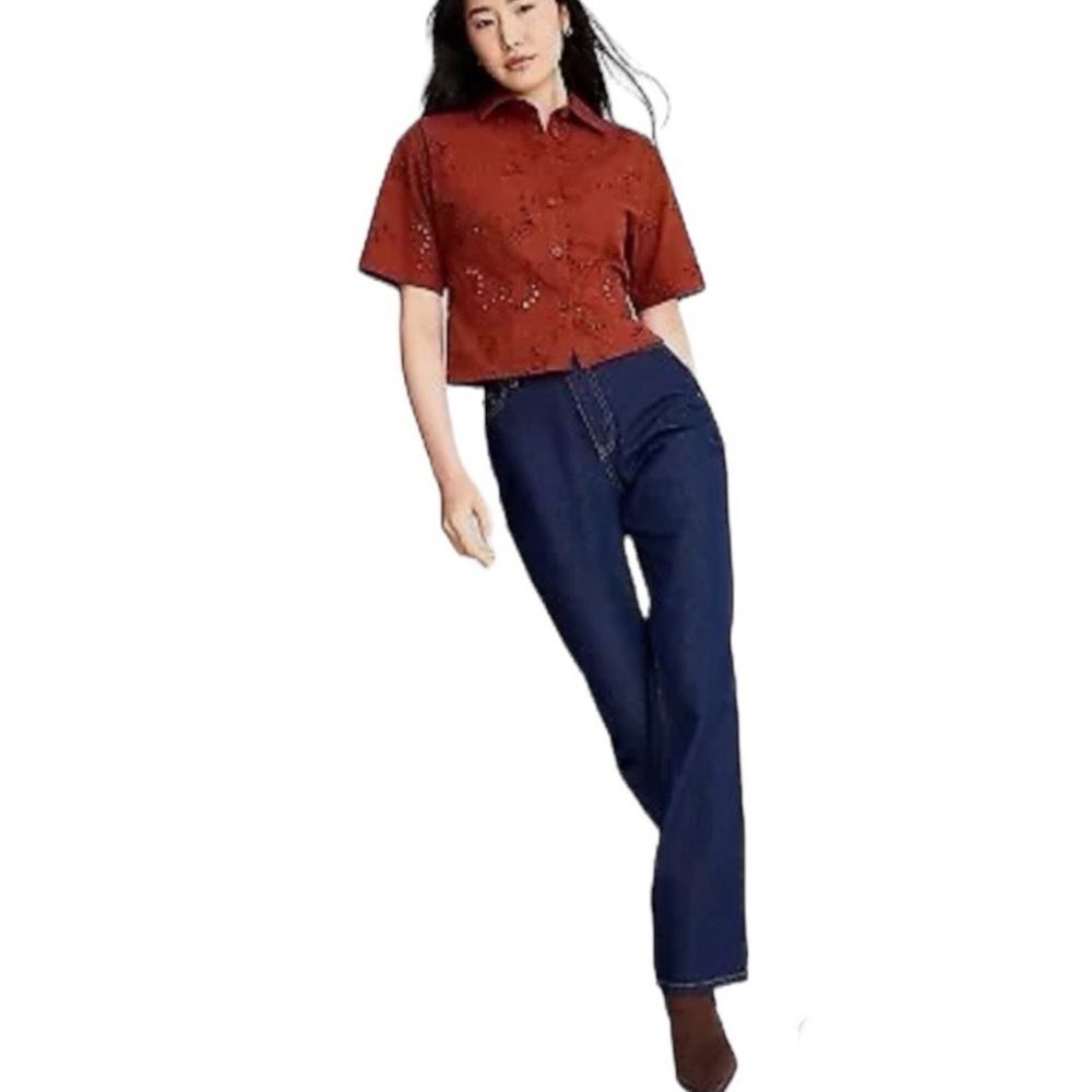 Future Collective Reese Blutstein Women's Dark Wash High Rise Flare Demin Jeans
